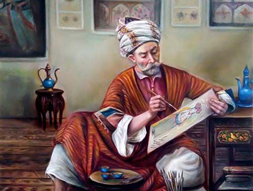 نقاش ایرانی رضا عباسی (دوره صفوی، قرن ۱۰ هجری)